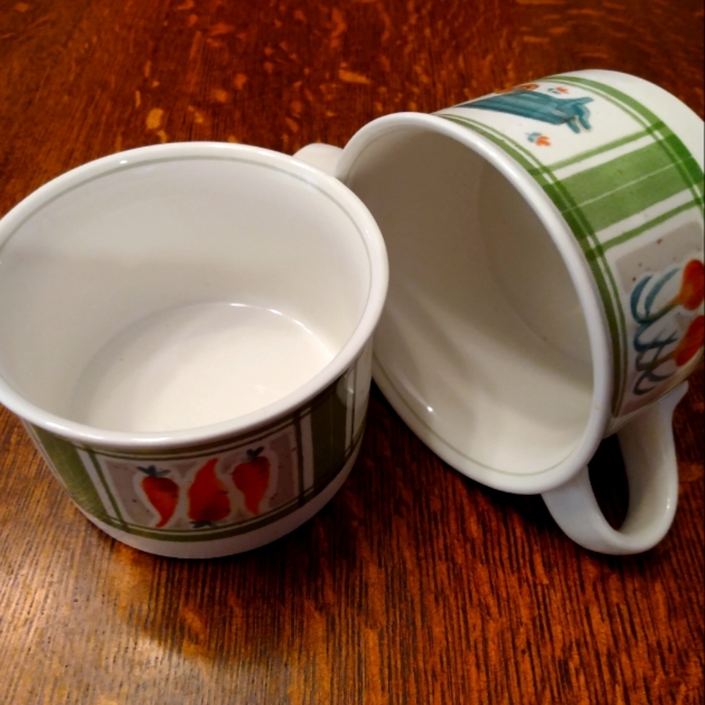 Vintage Mikasa Intaglio Harvest Lane Flat Bottom Coffee Mug (2) - Picture 3 of 16